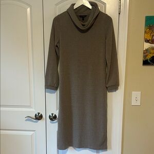 Banana Republic tan cowl neck sweater dress tunic SP petite